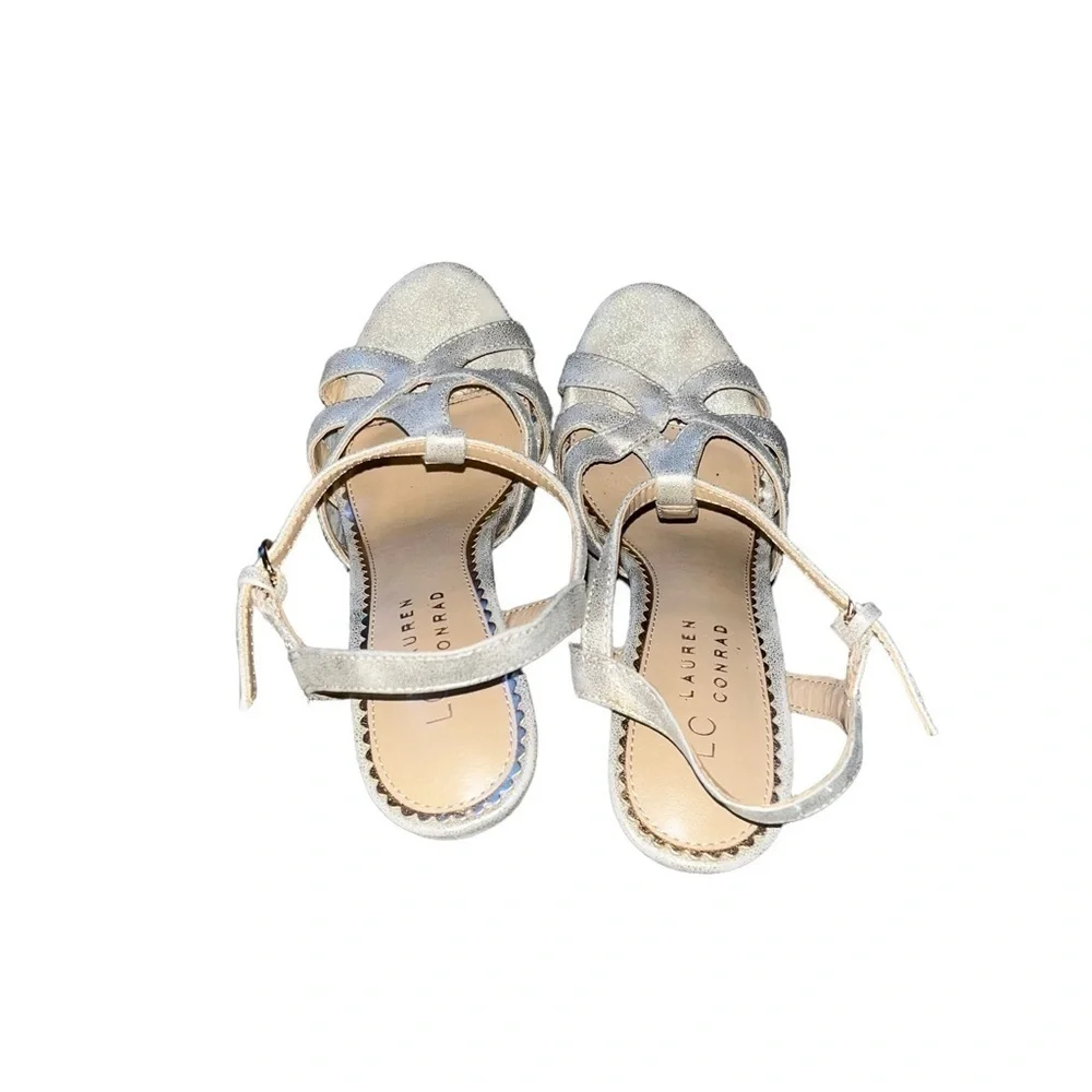 LC Lauren Conrad Bluegum Women's High Heel Sandals Size 7